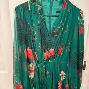 Floral Green Maxi Dress